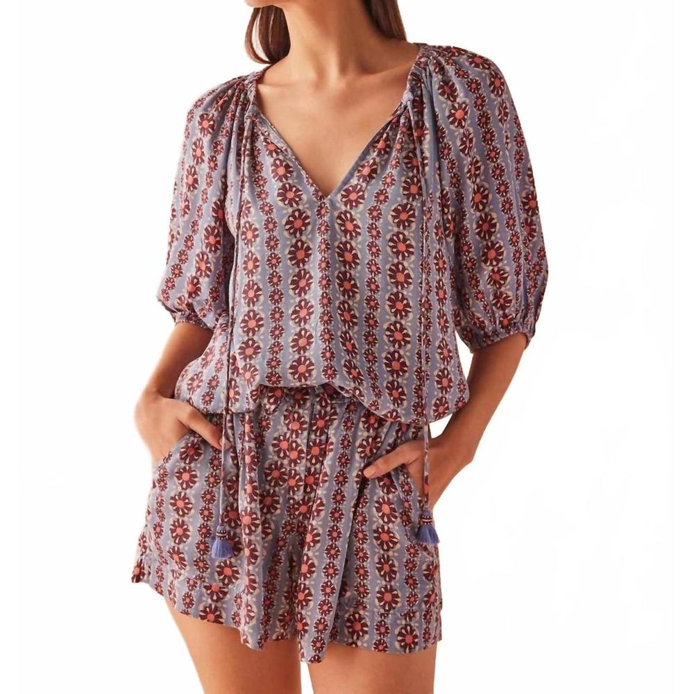 NEW OMIKA asha shorts in omari hibiscus